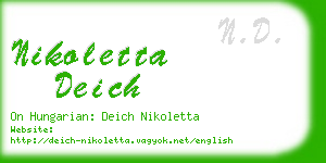 nikoletta deich business card